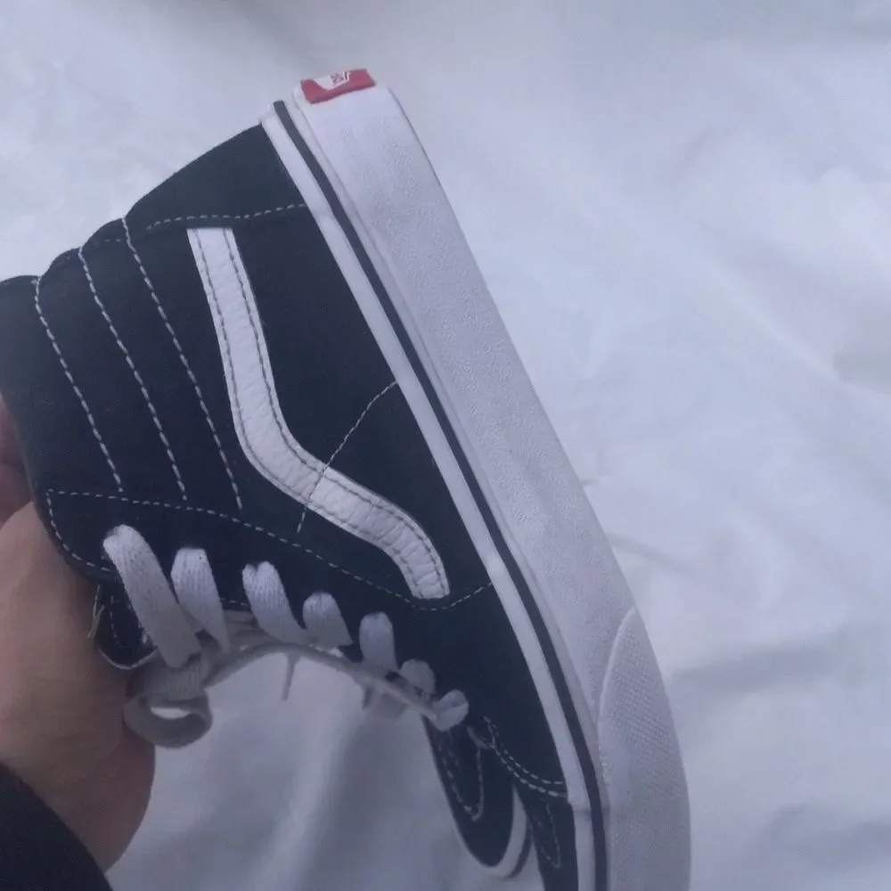 Vans SK8-HI Shoes Black & White Kids Size 1